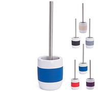 MSV Moorea Escobilla de Baño, Gres y Cerámica, Azul Marino, 11.5x11.5x40 cm