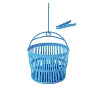 MSV MS172 - Cesta + 24 Pinzas, plástico, Color Azul