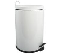 MSV MS260 - Cubo de Basura con Pedal, metálico, 20 l, Color Blanco