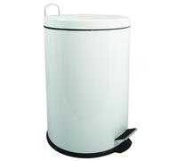 MSV MS260 - Cubo de Basura con Pedal, metálico, 20 l, Color Blanco