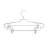 MSV MS398 - Percha plastificada Multi Pinzas, plástico, Color Blanco