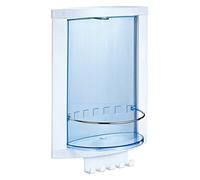 MSV MS510 - Armario de baño, 23 x 32 x 12 cm, Polipropileno y Vidrio Templado, Color Azul