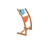 MSV MS548 - Toallero de bambú con 3 Barras de Acero Inoxidable, 57 x 35 x 85 cm, Color Beige