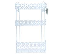 MSV MS563 - Estante Decorado, 3 Niveles, Acero, Color Blanco