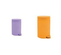 MSV Osaki Set de 2 Papeleras 3 L Lavanda y Azafrán | tapa con cierre suave, cubo interior extraíble, lavanda / azafrán
