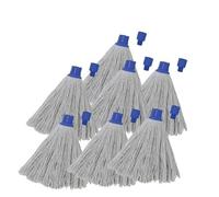 MSV Pack de 24 Paños de Recambio para Mopa en Algodón Superior 250gr Blanco - Punta Hexagonal