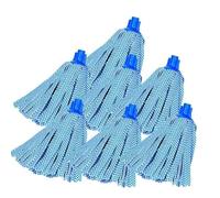 MSV Pack de 24 Paños de Repuesto para Mopa en Viscosa Azul - Incluye Adaptador - Punta Hexagonal