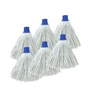 MSV Pack de 6 Flecos de Recambio para Fregona de Algodón Superior 185gr Crudo