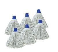 MSV Pack de 6 Flecos de Recambio para Fregona de Algodón Superior 220gr Crudo