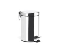 MSV Cubo de basura MS521 – Acero inoxidable 5 L, cromado 33 cm