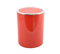 MSV France Cubo de basura KAMAKA 6 L – ABS plástico – Rojo Ø18,5 x 26 cm