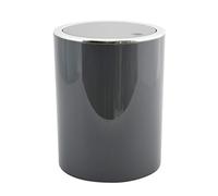 MSV Cubo de Basura 6 litros, ABS Plástico, colección KAMAKA, Color Gris, Ø18,5 x 26 cm