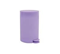 MSV - Cubo de Basura Cosmético Modelo Osaki - 3 Litros con Tapa y Pedal para Baño - Compacto para Espacios Pequeños - Recipiente Interior Extraíble - Lavanda Mate
