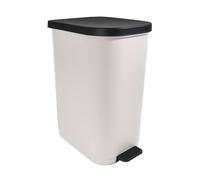 MSV - Papelera Ovalada 35L Harper en Polipropileno 100% Reciclado, Diseño Elegante y Práctico para su Cocina o Baño, para Uso Diario, Blanco