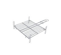 MSV Parrilla Barbacoa Rectangular con Pies 30x35cm Acero Cromado