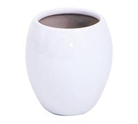 MSV - Portacepillos Java - Vaso - Ø 7,5 x 11,5 cm - Blanco - Diseño de baño Moderno - Superficie fácil de Limpiar - Ideal para cepillos de Dientes y Accesorios