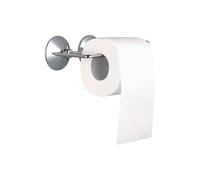 MSV Portarrollos de Papel higiénico con Almohadillas superventosas, Metal, Plateado