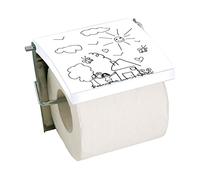 MSV Portarrollos de Pared MDF e INOX Jardín de Infantes Blanco