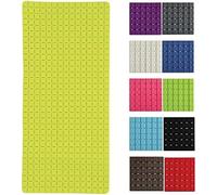 MSV Quadro Alfombrilla de Baño Antideslizante, Caucho, Verde, Talla única