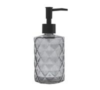 MSV Quincy | con Bomba | dispensador de jabón líquido | Cristal | 300 ml | Duradero y Resistente | Negro Mate, estándar