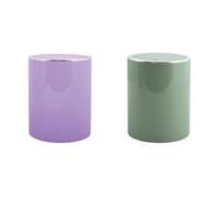 MSV Set de 2 Papeleras 6 L Lavanda y Verde | tapa con cierre suave, cubo interior extraíble, lavanda / verde