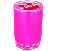 MSV Tahiti Vaso Porta Cepillos de Dientes, Acrílico, Fucsia, 7.5x7.5x11.5 cm