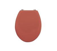 MSV Tapa de Inodoro MDF CLÉO Terracotta Mat - Bisagras de Acero Inoxidable