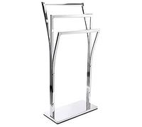 MSV TOALLERO 3 Niveles DE Acero Cromado 41X18,5X87 CM, Plateado, 18.5x41x87 cm