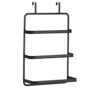 MSV Puerta de 452097, - Toallero para Puerta Toallero con 3 Barras de Toalla Toalla Soporte para Todos Comunes Puertas sin Agujeros Negro