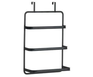 MSV - Toallero para Pared o Puerta de Ducha - Soporte metálico Funcional Lacado en Negro - Secado rápido de Toallas con óptima circulación del Aire - Instalación sin taladros