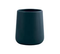 MSV - Vaso de cerámica Maonie 300 ml - 8,5 x 8,5 x 10 cm - Accesorio práctico y Elegante para tu baño - Fácil de Limpiar y Especialmente Resistente a la Humedad - Petróleo Mate