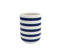 MSV - Vaso de cerámica Seauville, Accesorio práctico y Elegante para tu baño, fácil de Limpiar y Especialmente Resistente a la Humedad - Azul Marino