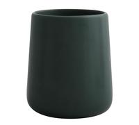 MSV - Vaso de Cerámica - Verde Oscuro Mate Maonie - 300 ML - Práctico y Elegante para el Baño - Fácil de Limpiar - Resistente a la Humedad - 8.5 x 8.5 x 10 cm
