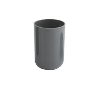 MSV - Vaso INAGUA - Diseño Elegante para baño - Ø7,1 x 10,5 cm - Gris Oscuro - Ideal para artículos de Aseo - Plástico Duradero - Acabado Liso
