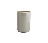MSV - Vaso INAGUA - Diseño Elegante para baño - Ø7,3 x 11,5 cm - Color Topo - Ideal para artículos de Aseo - Plástico Duradero - Acabado Liso