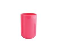 MSV - Vaso INAGUA - Diseño Elegante para Baño - Ø7.3 x 11.5 cm - Fucsia - Ideal para Artículos de Tocador - Plástico Resistente - Acabado Liso