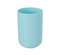 MSV - Vaso INAGUA - Diseño Elegante para baño - Ø7,3 x 11,5 cm - Verde Pastel - Ideal para artículos de Aseo - Plástico Duradero - Acabado Liso