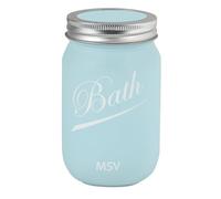 MSV Vaso Porta cepillos de Dientes Nassau Azul, 13,5 x 8 x 8 cm