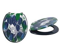 Msv WCShop24 Rain Forest-Asiento de Inodoro (núcleo de Madera, bisagras de Acero Inoxidable, Estable, MDF, Multicolor, 43x37x5