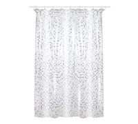 MSV Wohnideenshop tamaño: 180 x 200 cm + incluye 12 anillas para cortina de ducha