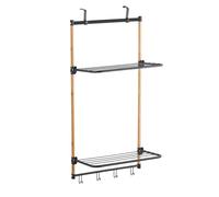 MSV Zoe Secadora de Ropa con Puerta de Bambú Negro