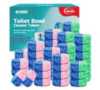 Msvvko Pastillas limpiadoras de inodoros, 40 paquetes, limpiadores de inodoros de dos colores con tecnología de liberación sostenida, mantienen el inodoro del baño libre de manchas y evita la