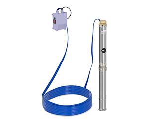 MSW Bomba de agua sumergible para pozos Caudal máx.: 3.800 l/h, 370 W, Profundidad máx.: 37 m, Ø 70 mm, In aja de control, Acero inoxidable