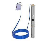 MSW Bomba de agua sumergible para pozos Caudal máx.: 4.800 l/h, 750 W, Profundidad máx.: 88 m, Ø 95 mm, Incl. caja de control, Acero inoxidable