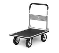 MSW Carro de Transporte Carrito de Carga MSW-PW-300 (Plataforma de 80 x 60 cm, Capacidad de carga: 300 kg, Plegable, Con 4 ruedas)