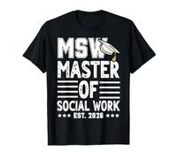 MSW EST 2026 Maestría en Trabajo Social Graduación Trabajador Social Camiseta