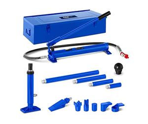 MSW Gato Carrocero Expansor Hidráulico MSW-KP-10 (Carrera del Pistón 135 mm, Incluye 4 Extensiones, Carga Máxima 10.000 kg)