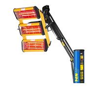 MSW IR-DRYER3000.2 Secador de Pintura Infrarrojo para Carrocería Coche (3300 W, 3 Lámparas, 40-100 °C, Superficie de Secado 1200 x 1000 mm, Altura Máxima 265 cm, Temporizador 1-99 min)