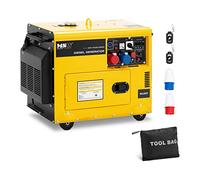 MSW MSW-AVR 7500S EURO5 Generador Diésel Portátil 7500 W 16 L 230/400 V AVR Euro 5 Generador de Emergencia y Electricidad