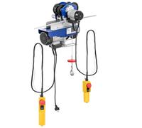 MSW PROCAT 500 Cabrestante (500 kg, 900 W, cuerda de 12 m, diámetro de 4,2 mm, resistencia a la tracción 1770 N/mm²), color azul